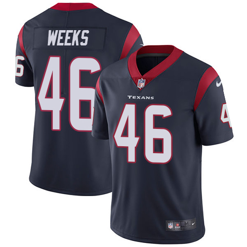 Men Houston Texans 46 Weeks blue Nike Vapor Untouchable Limited NFL Jersey